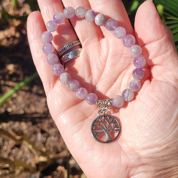 Amethyst Gemstone Charm Bracelet - Picture 1 of 4